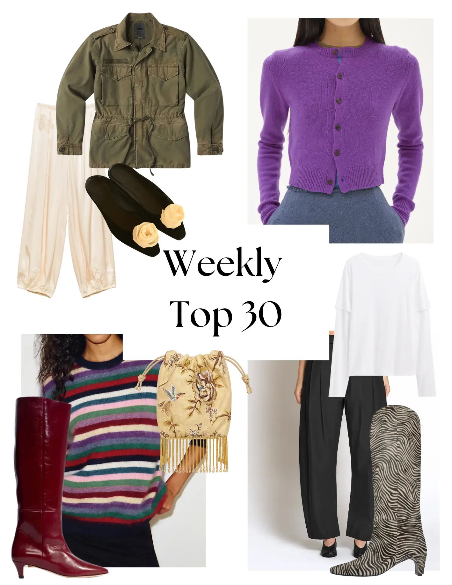 Weekly Top 30 mood board — latest edition