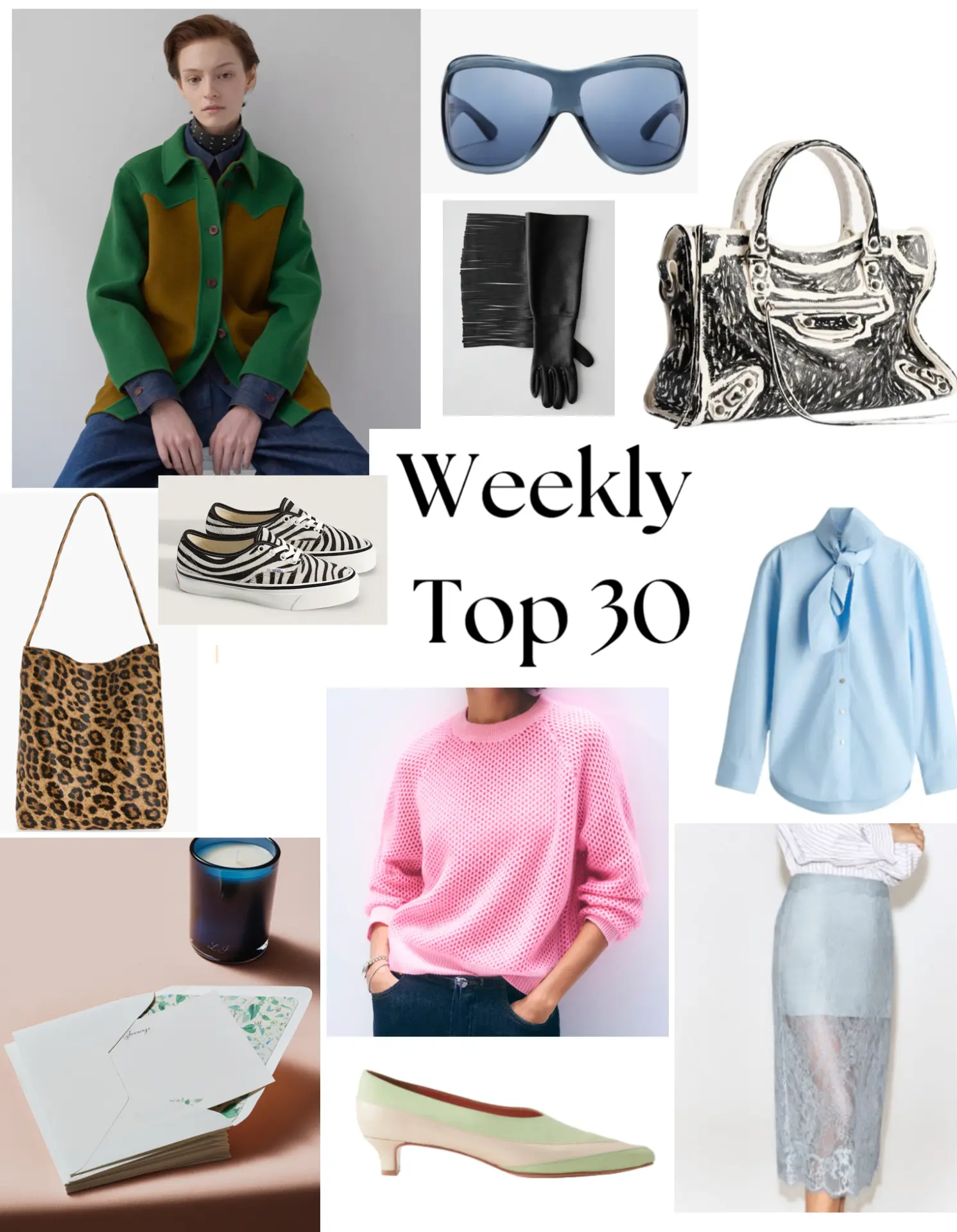 This week's Weekly Top 30 mood board